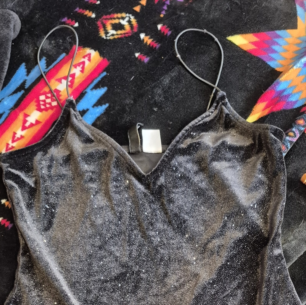H&M Divided Elegant Black Glitter Sparkly Dress